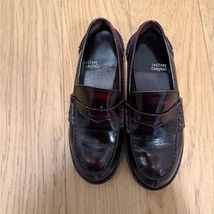 Jeffrey Campbell Burgundy Colleague Loafers